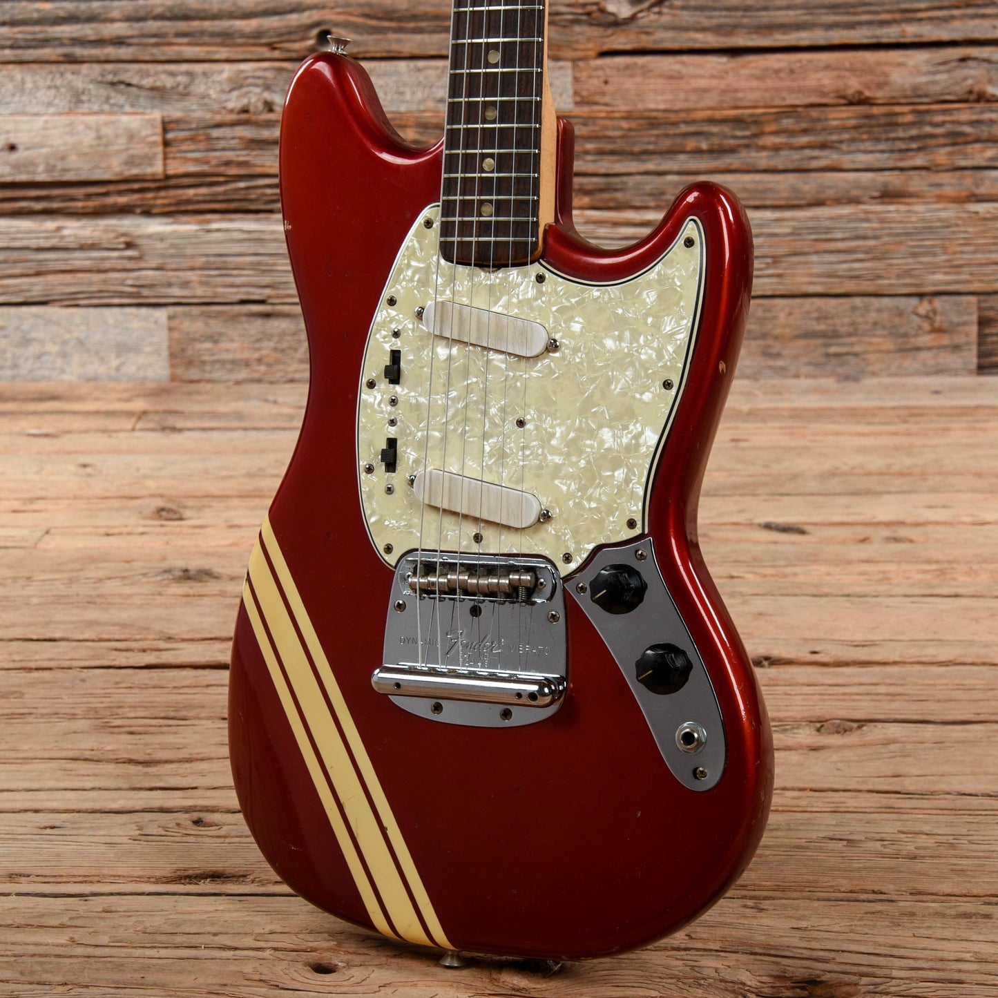 Fender Mustang Competition Red 1973 Electric Guitars / Solid Body