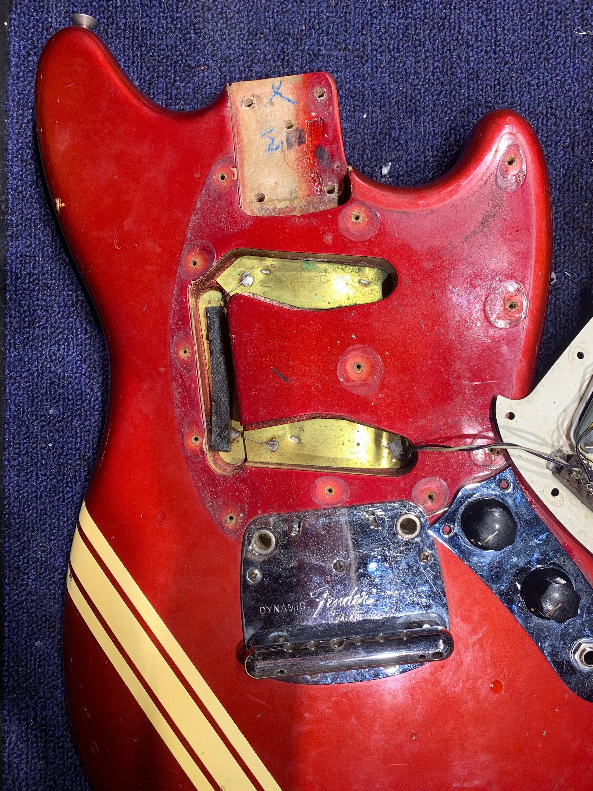 Fender Mustang Competition Red 1973 Electric Guitars / Solid Body