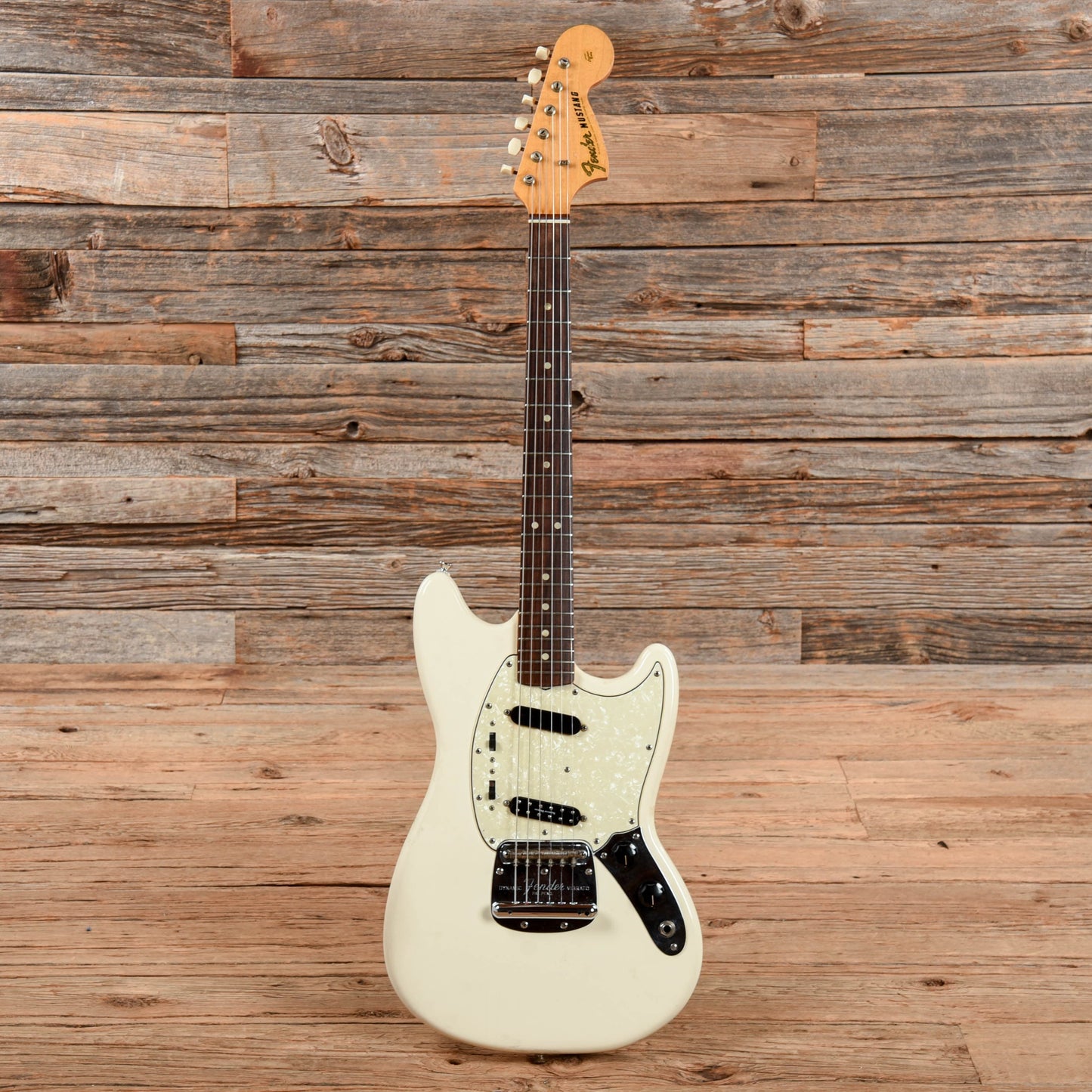 Fender Mustang Olympic White 1966 Electric Guitars / Solid Body