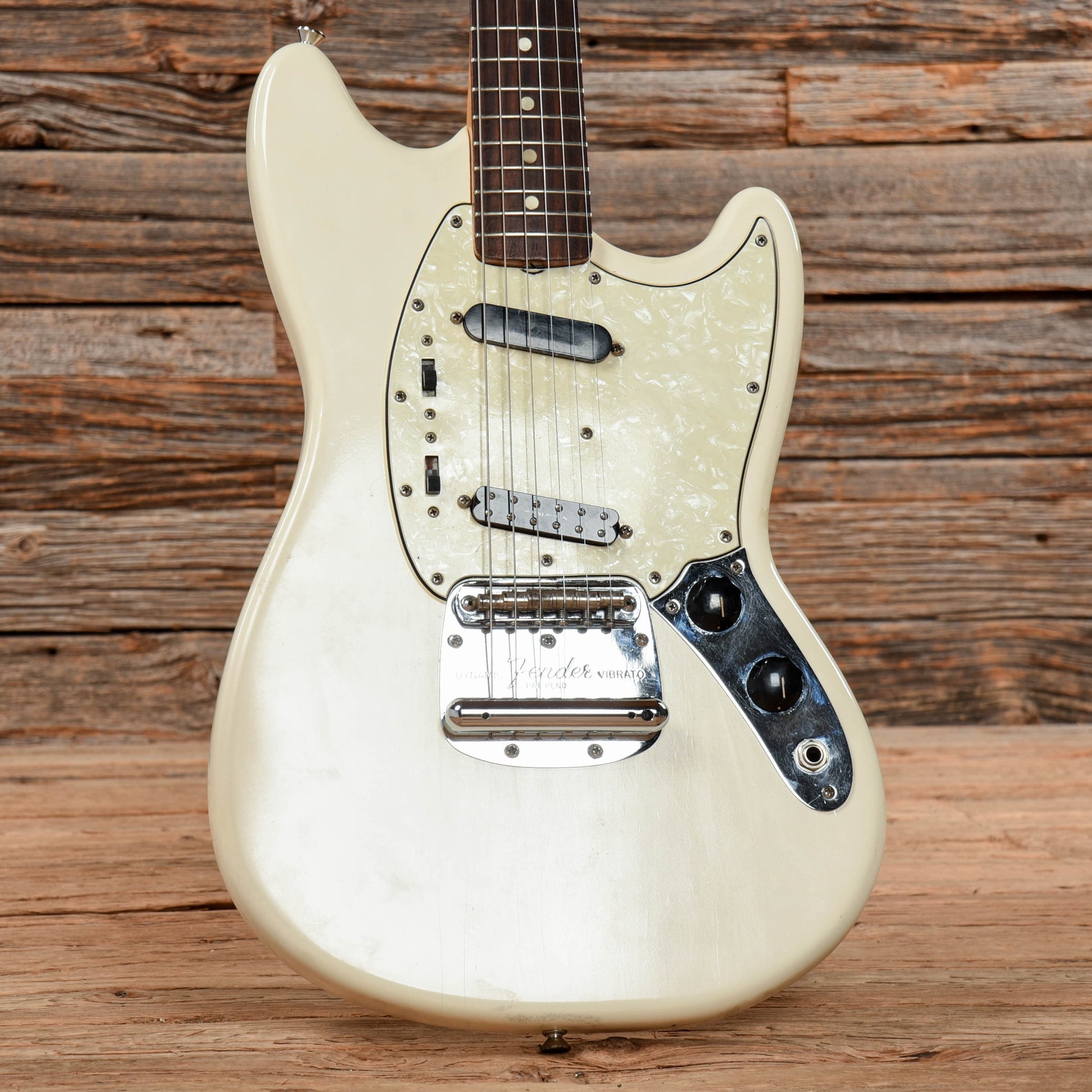 Fender Mustang Olympic White 1966 Electric Guitars / Solid Body