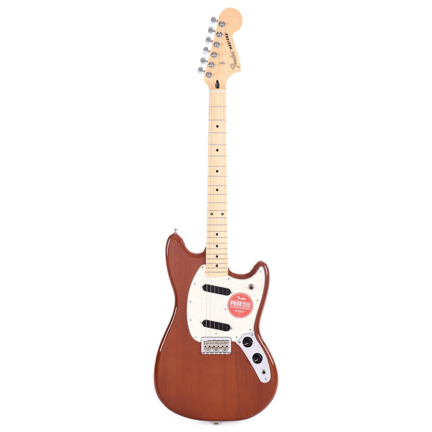 Fender Offset Series Mustang Faded Mocha FSR w/White Pearl Pickguard Electric Guitars / Solid Body