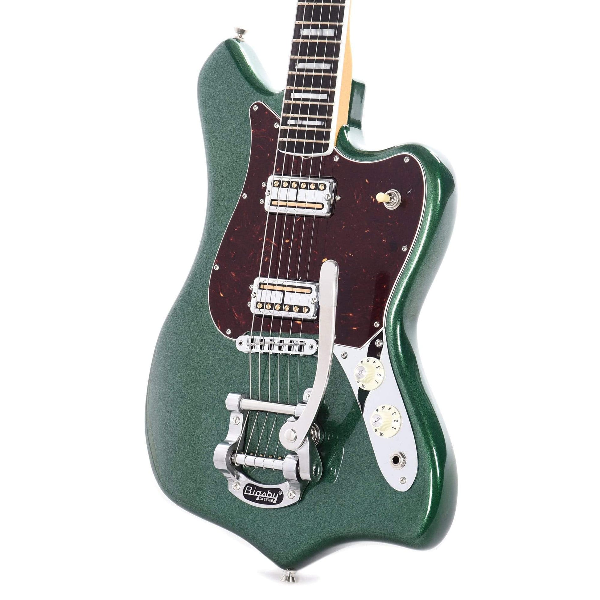 Fender Parallel Universe II Maverick Dorado Mystic Pine Green Electric Guitars / Solid Body