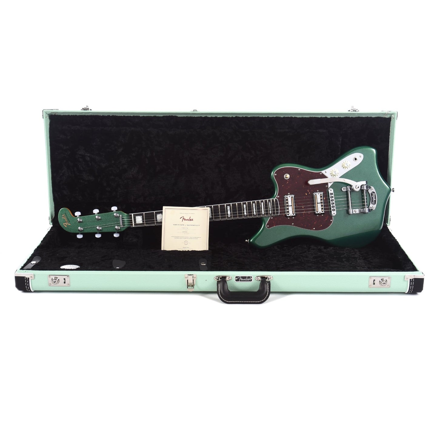 Fender Parallel Universe II Maverick Dorado Mystic Pine Green Electric Guitars / Solid Body