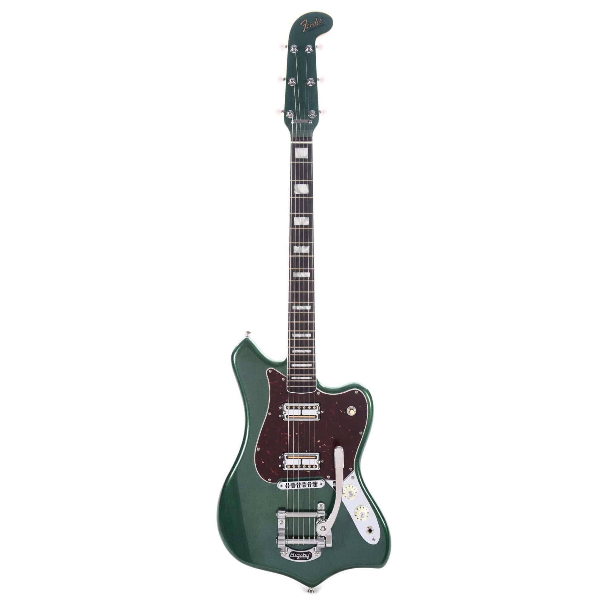 Fender Parallel Universe II Maverick Dorado Mystic Pine Green Electric Guitars / Solid Body