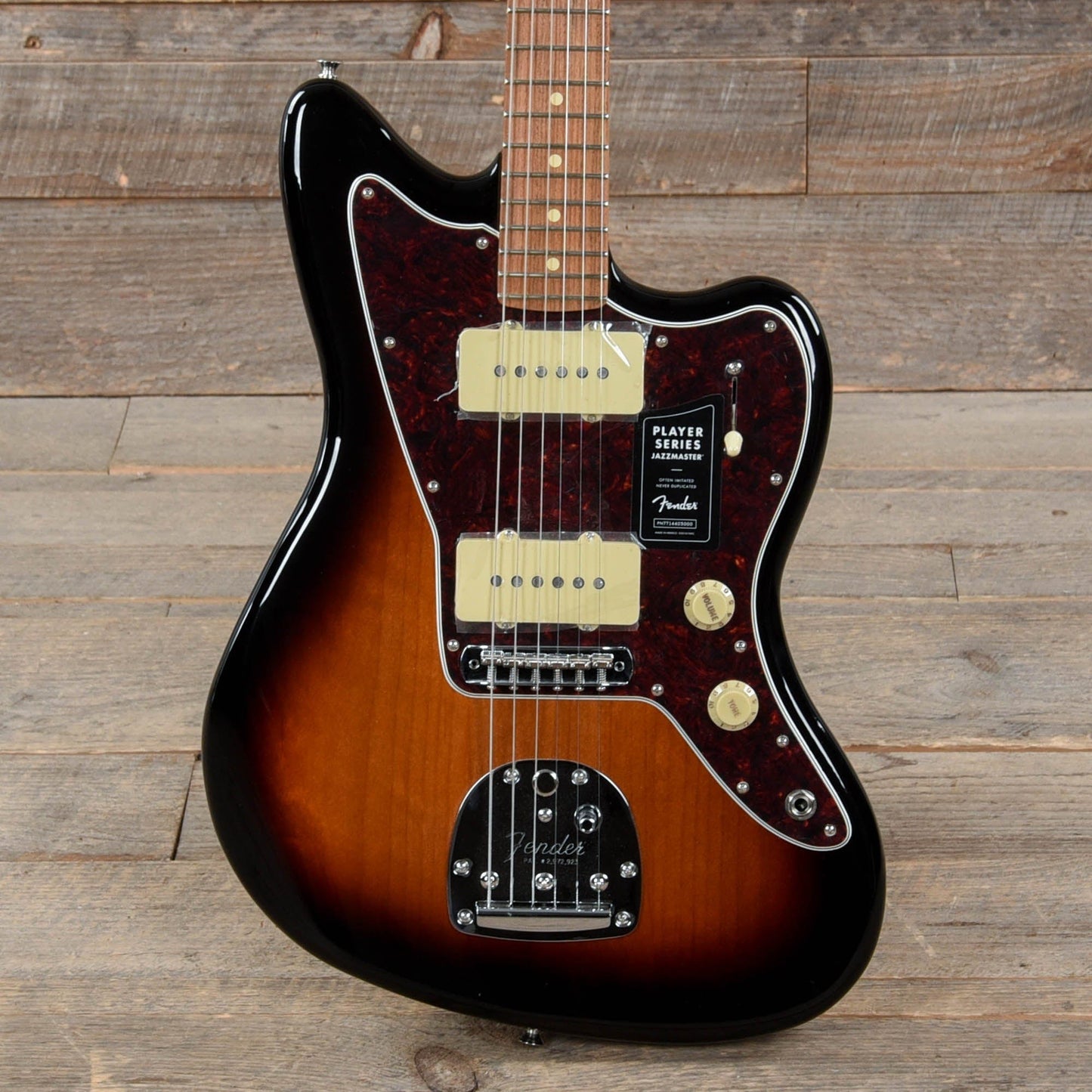 Fender Player Jazzmaster 3-Color Sunburst w/Black Headcap Electric Guitars / Solid Body