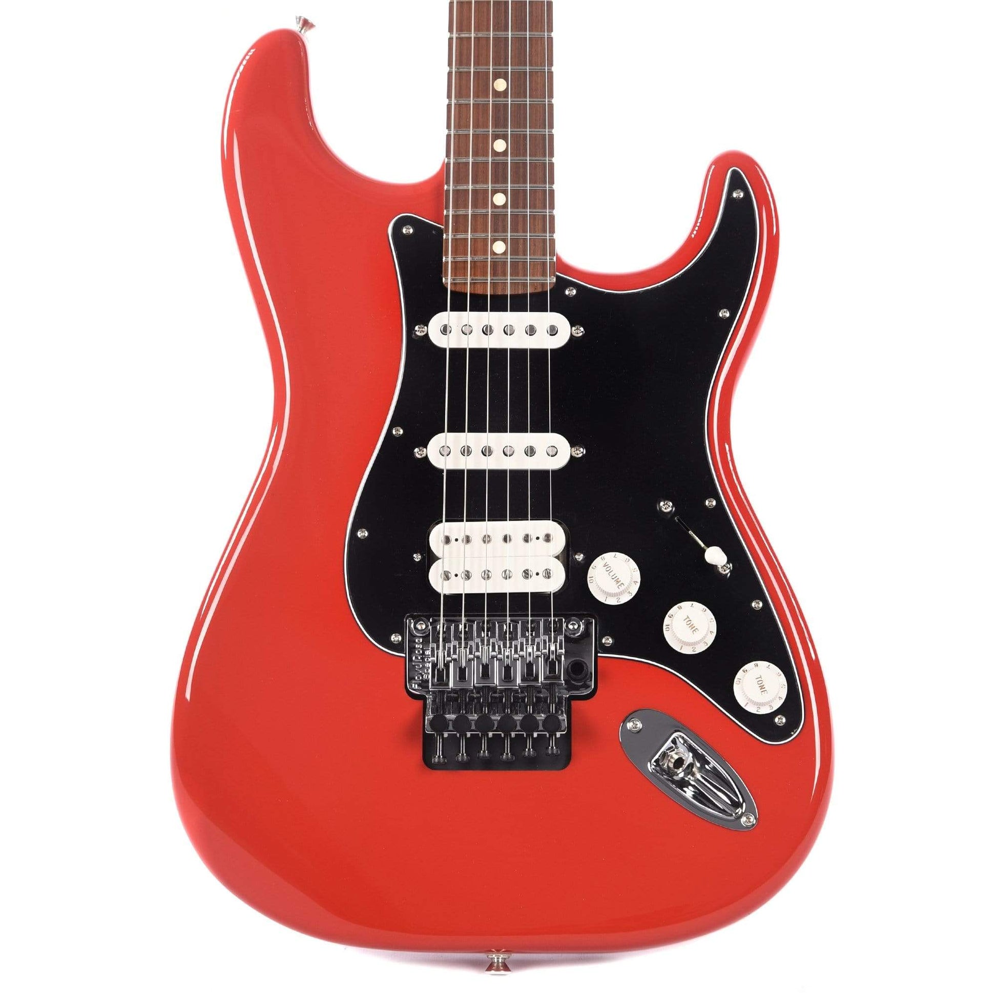 Fender Player Stratocaster Floyd Rose HSS Sonic Red Bundle w/Fender Gig Bag, Stand, Cable, Tuner, Picks and Strings Electric Guitars / Solid Body