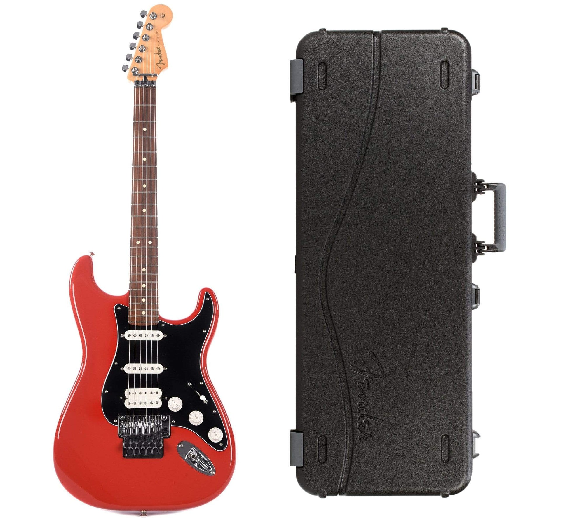 Fender Player Stratocaster Floyd Rose HSS Sonic Red Bundle w/Fender Molded Hardshell Case Electric Guitars / Solid Body