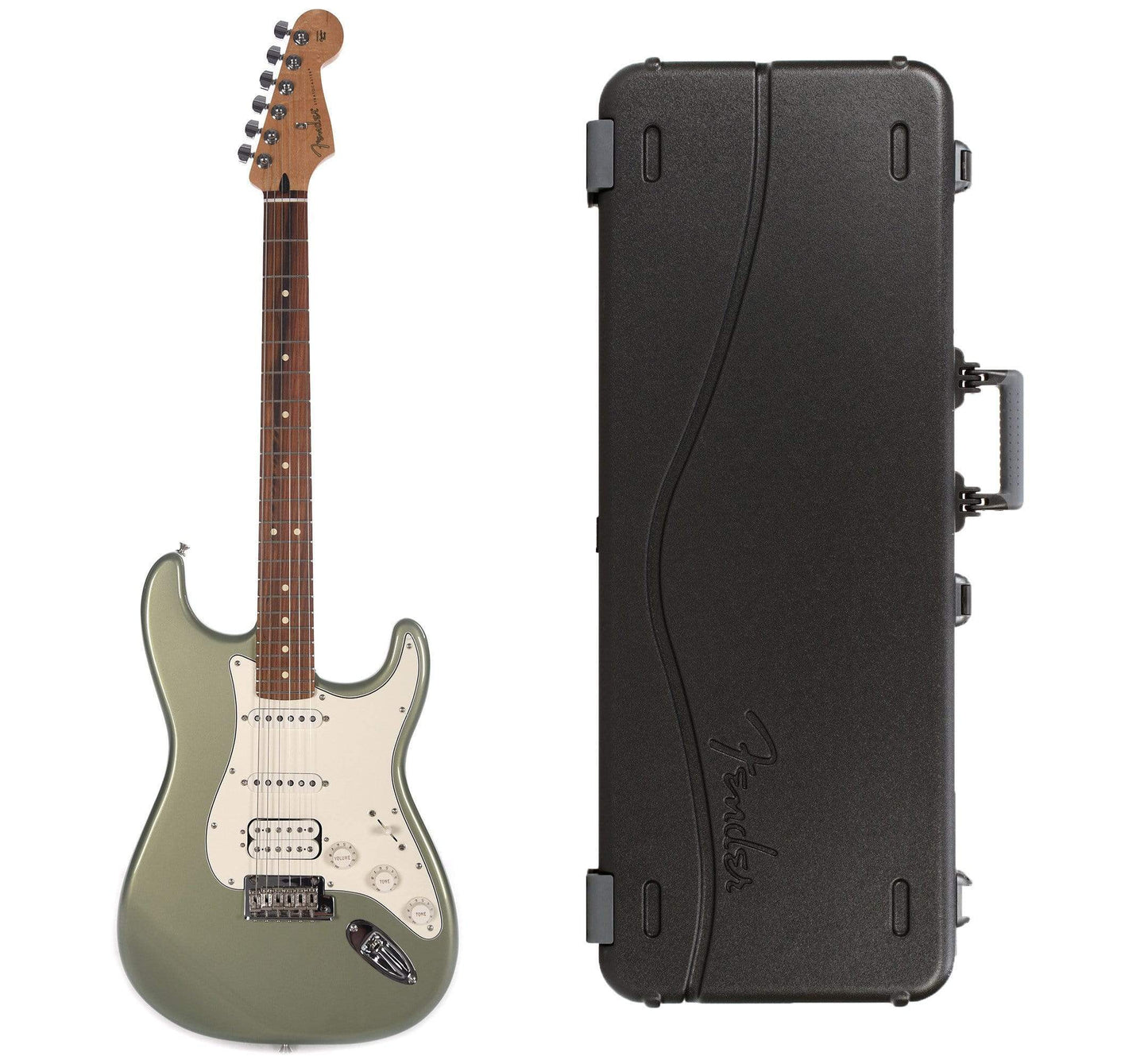 Fender Player Stratocaster HSS PF Sage Green Metallic Bundle w/Fender Molded Hardshell Case Electric Guitars / Solid Body