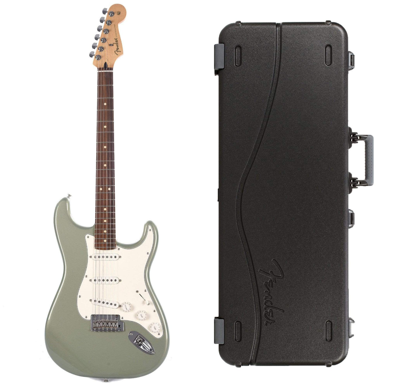 Fender Player Stratocaster Sage Green Metallic Bundle w/Fender Molded Hardshell Case Electric Guitars / Solid Body