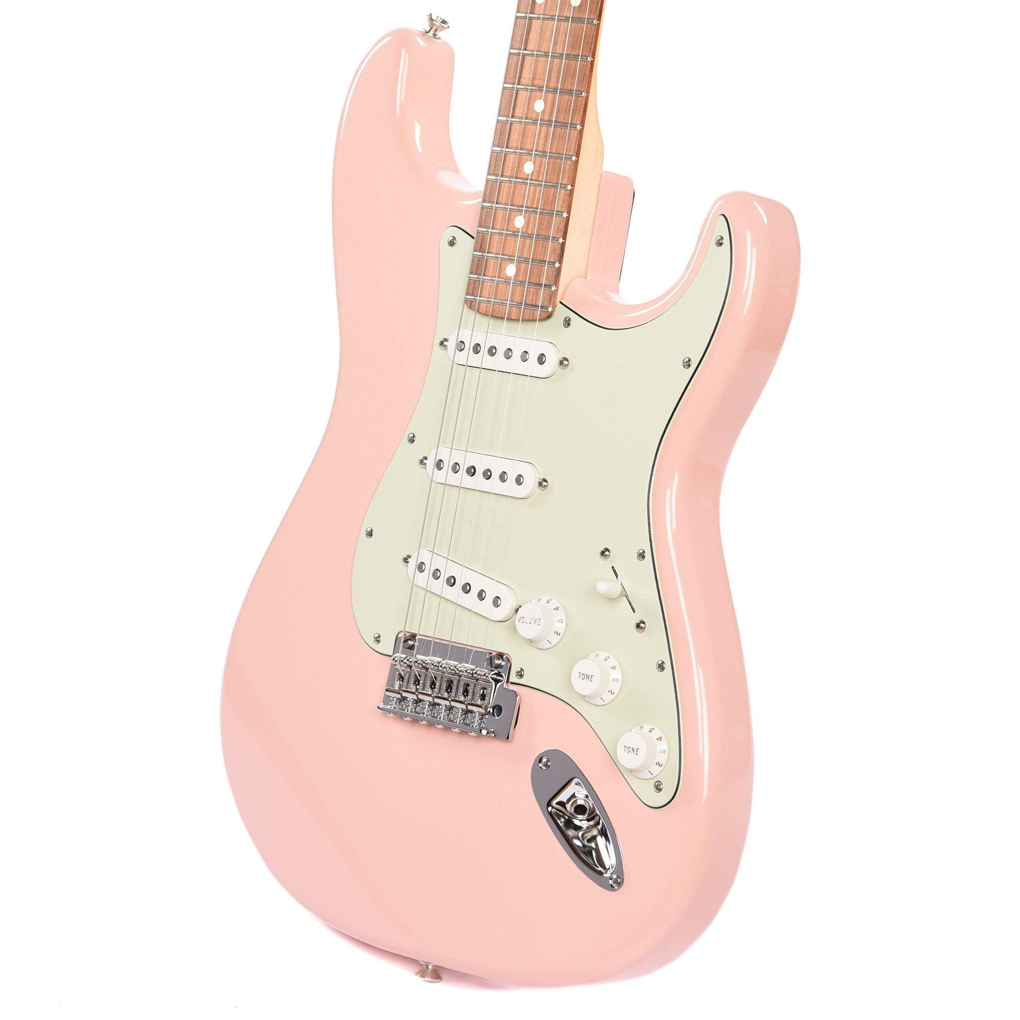 Fender Player Stratocaster Shell Pink w/3-Ply Mint Pickguard – Chicago  Music Exchange