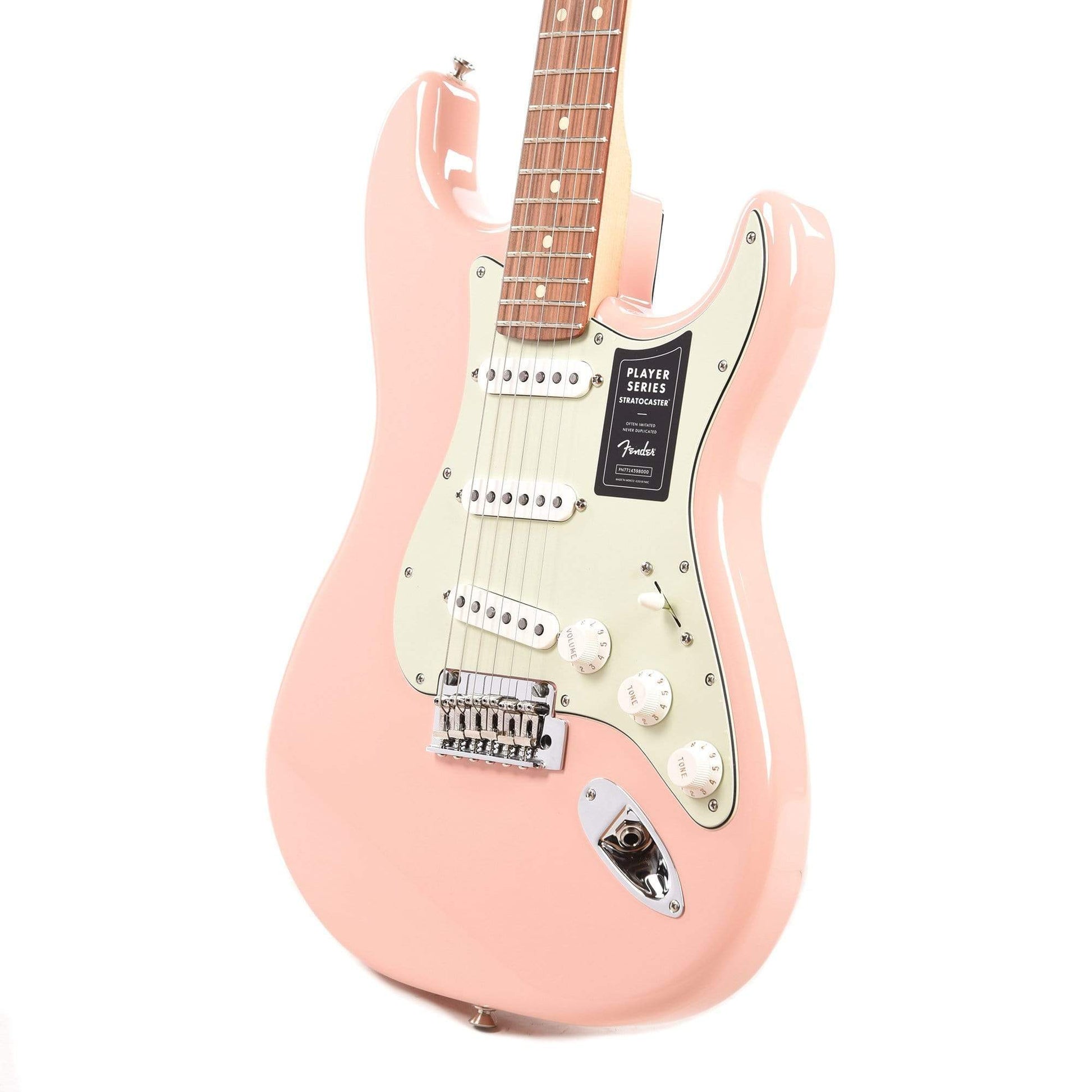 Fender Player Stratocaster Shell Pink w/3-Ply Mint Pickguard Electric Guitars / Solid Body