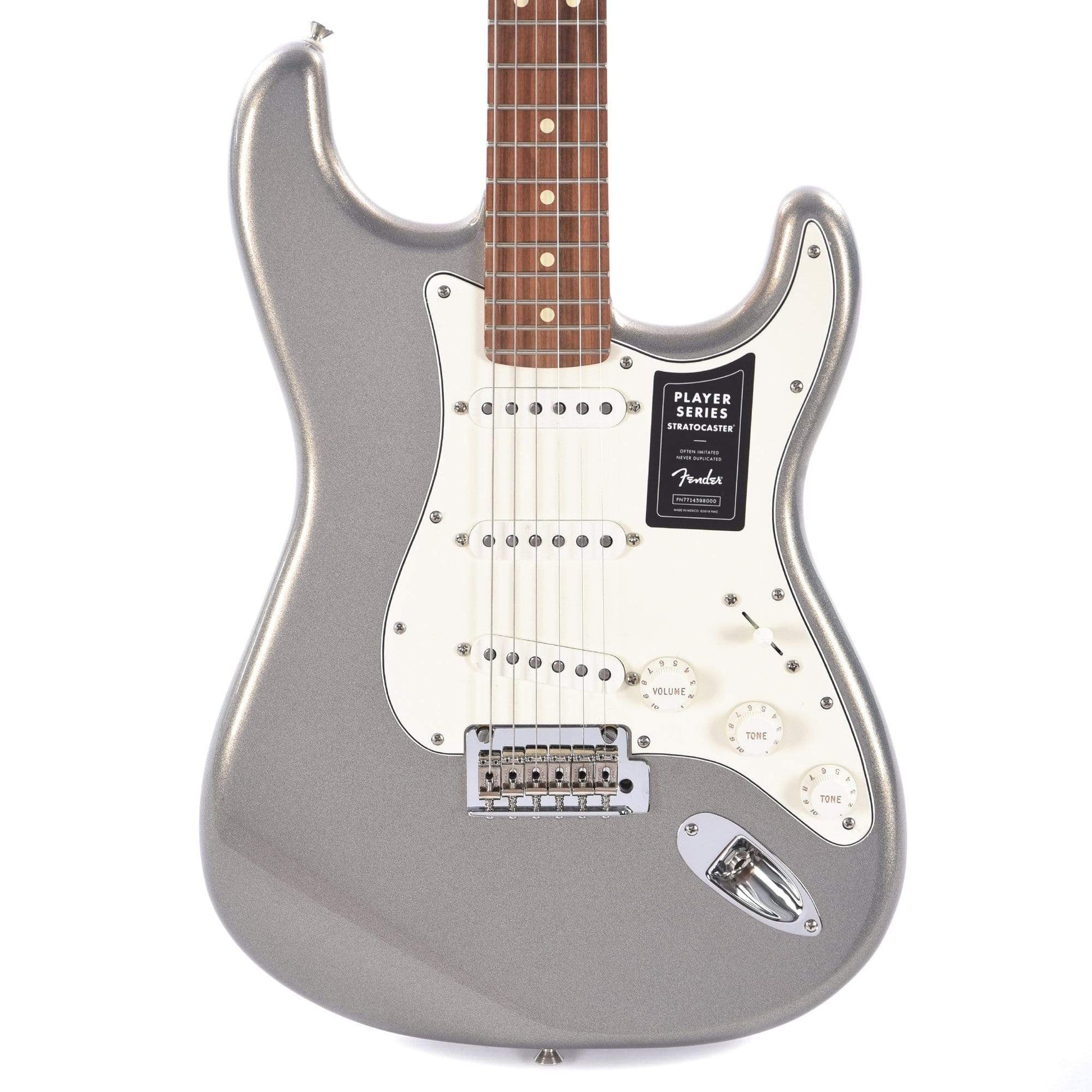 Fender Player Stratocaster Silver Electric Guitars / Solid Body