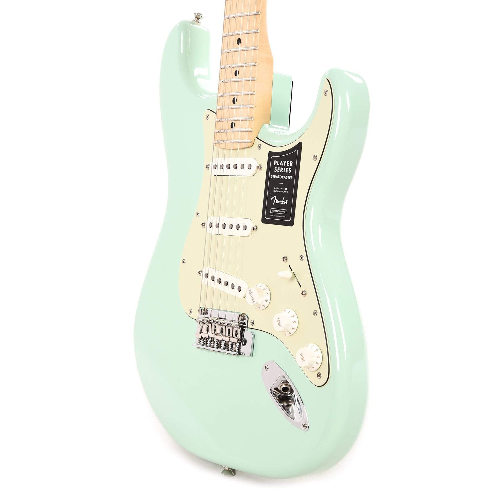 Fender Player Stratocaster Surf Green w/3-Ply Mint Pickguard Electric Guitars / Solid Body