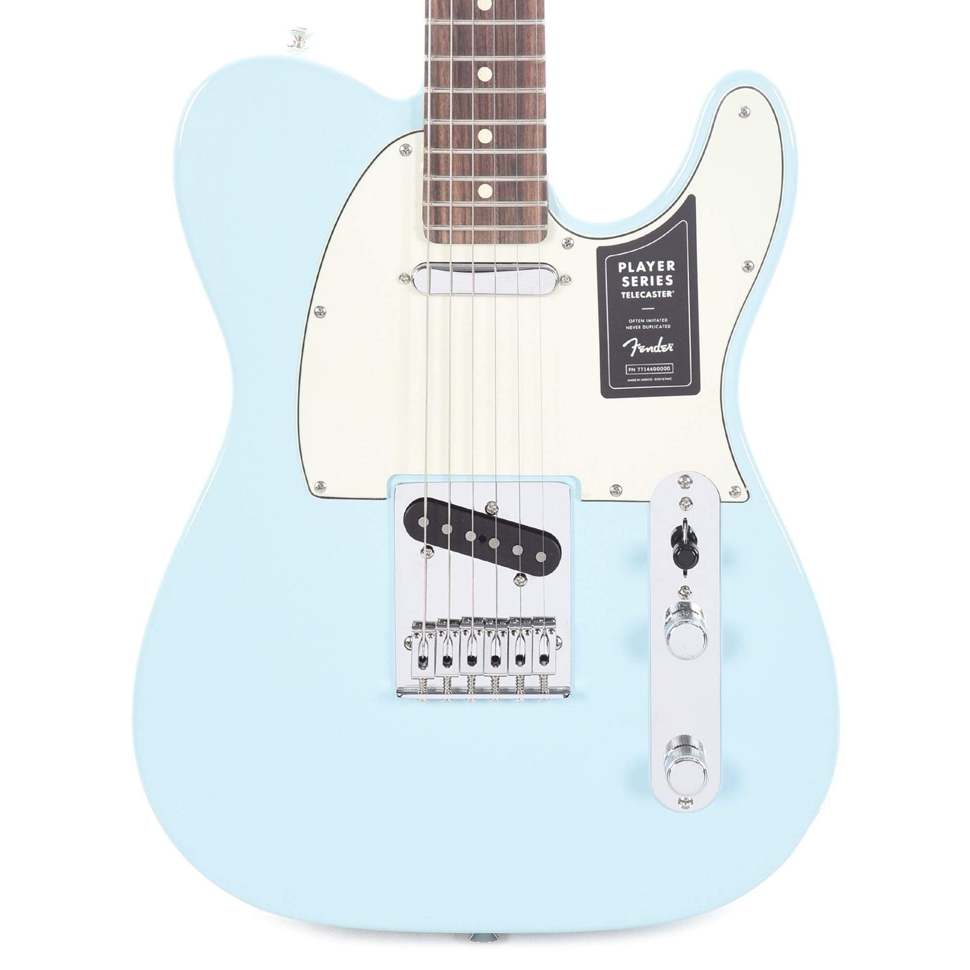 Fender Player Telecaster Daphne Blue w/3-Ply Mint Pickguard Electric Guitars / Solid Body