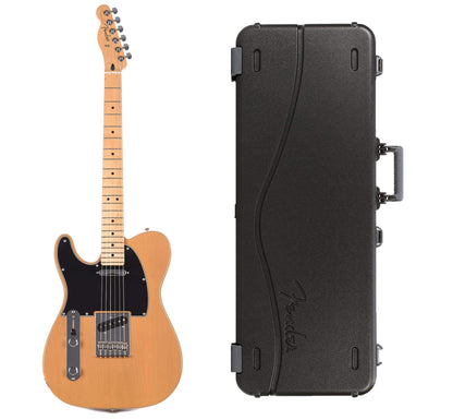 Fender Player Telecaster LEFTY Butterscotch Blonde Bundle w/Fender Molded Hardshell Case Electric Guitars / Solid Body