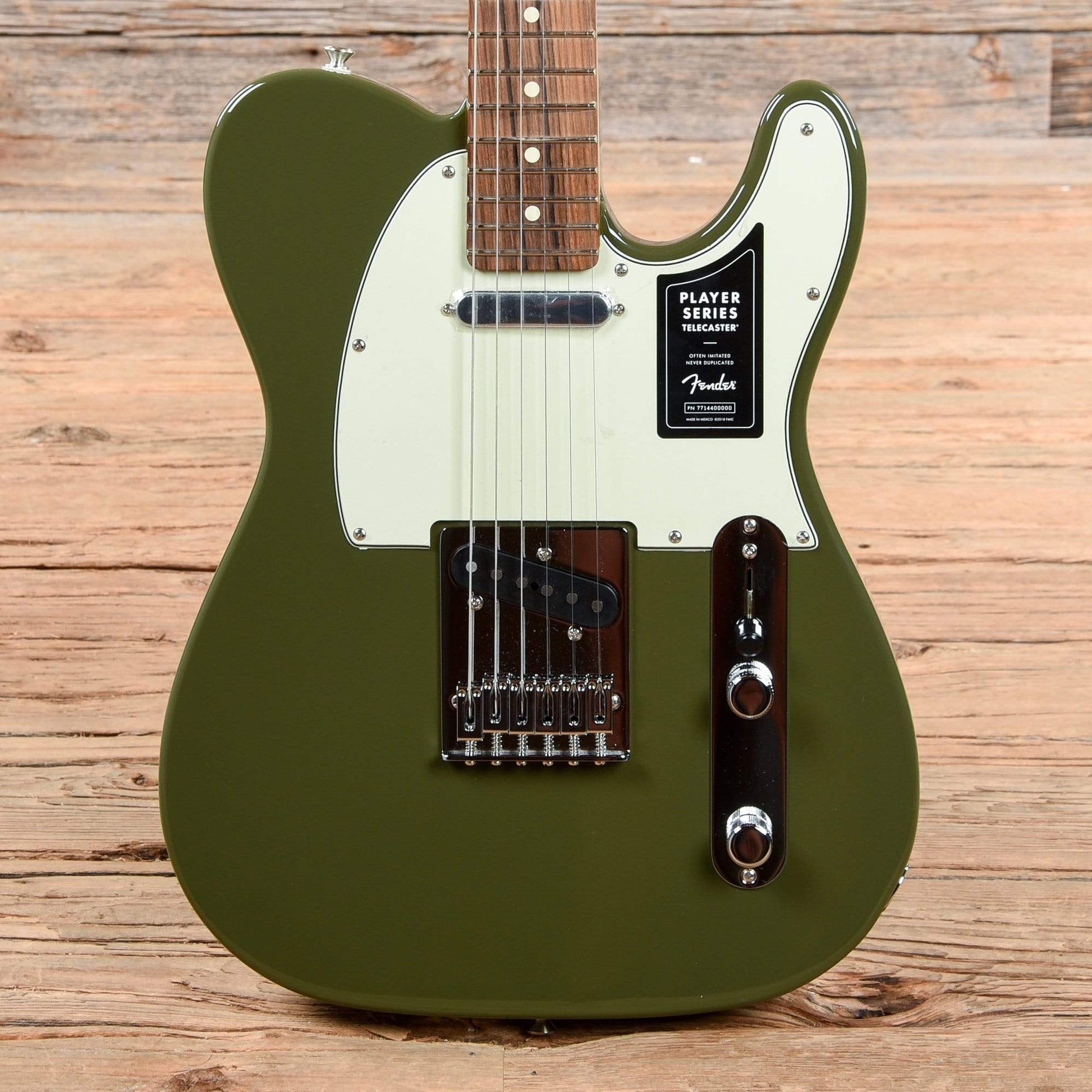 Fender Player Telecaster Olive w/3-Ply Mint Pickguard Electric Guitars / Solid Body