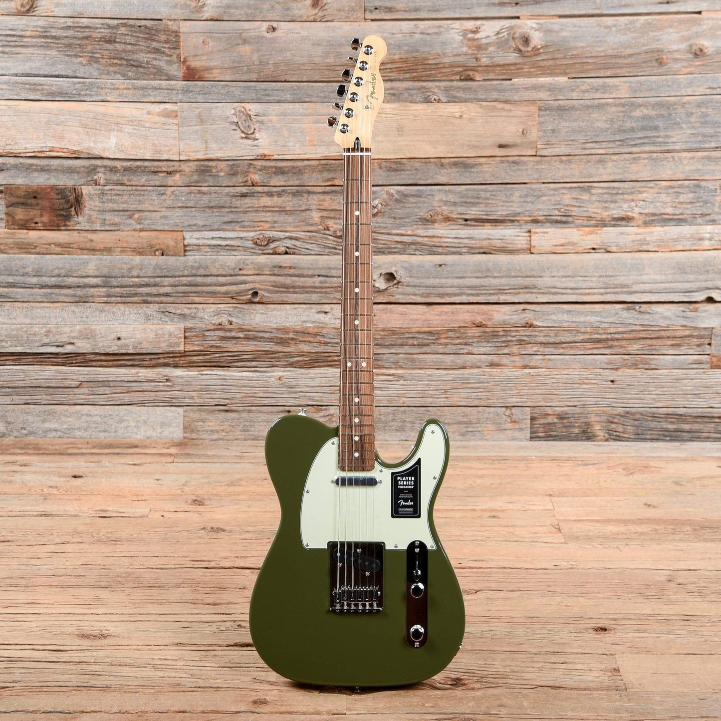 Fender Player Telecaster Olive w/3-Ply Mint Pickguard Electric Guitars / Solid Body