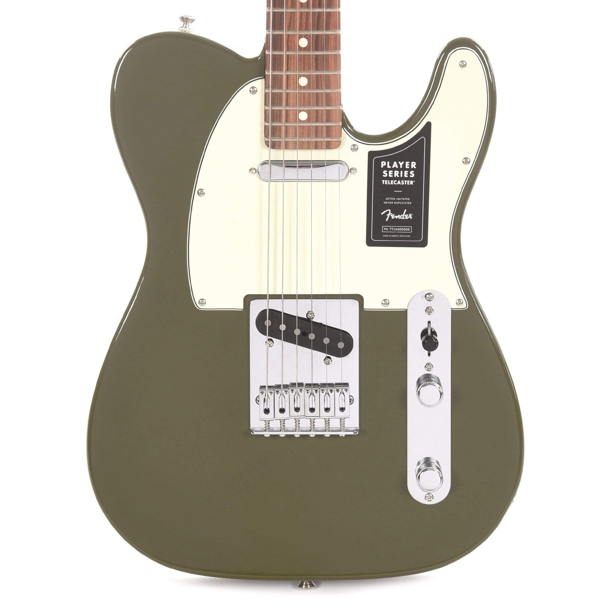 Fender Player Telecaster Olive w/3-Ply Mint Pickguard Electric Guitars / Solid Body