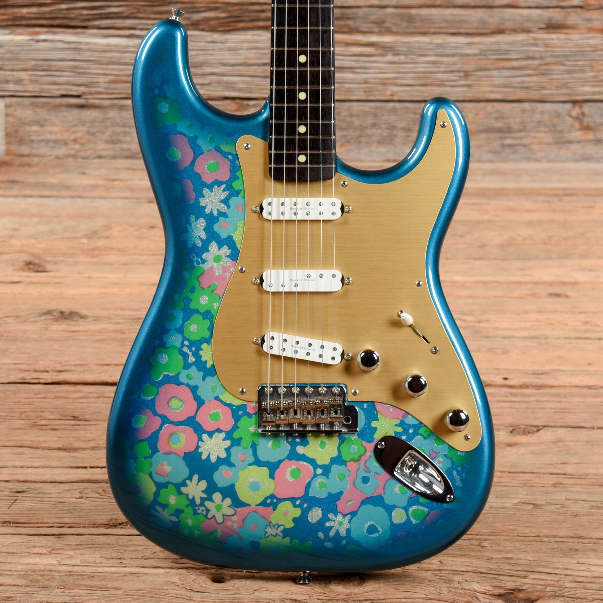 Fender Strat Floral Partscaster SD Everything Axe PUs Electric Guitars / Solid Body