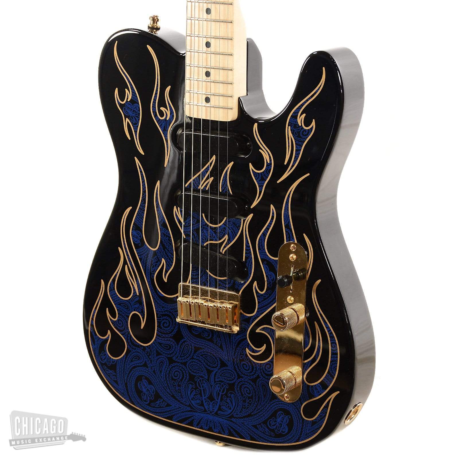 Fender Artist James Burton Telecaster Blue Paisley Flames