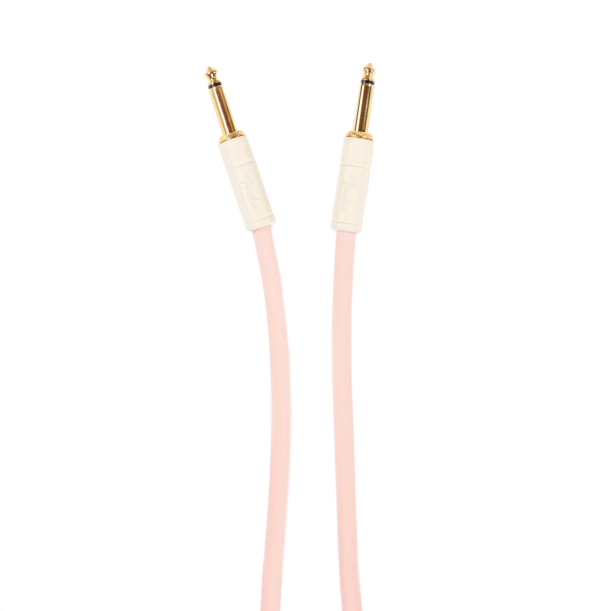 Fender Deluxe Instrument Cable Shell Pink 15' Straight-Straight