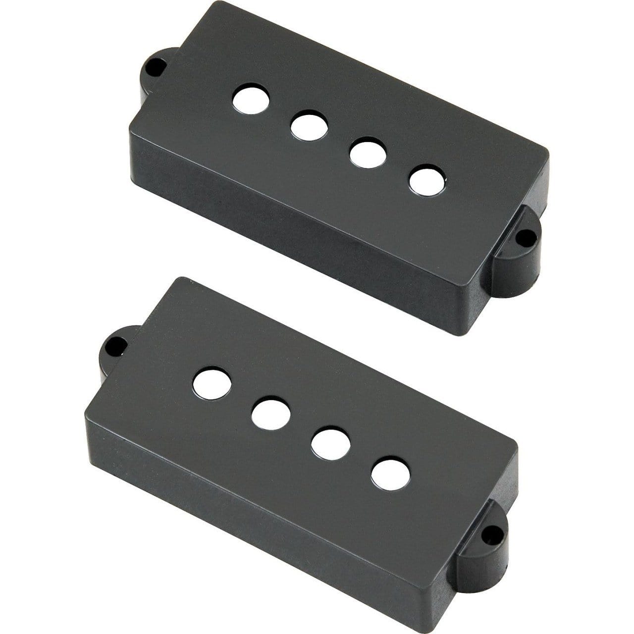 Fender Original P Bass Pickup Covers (2) Black Parts / Bass Pickups