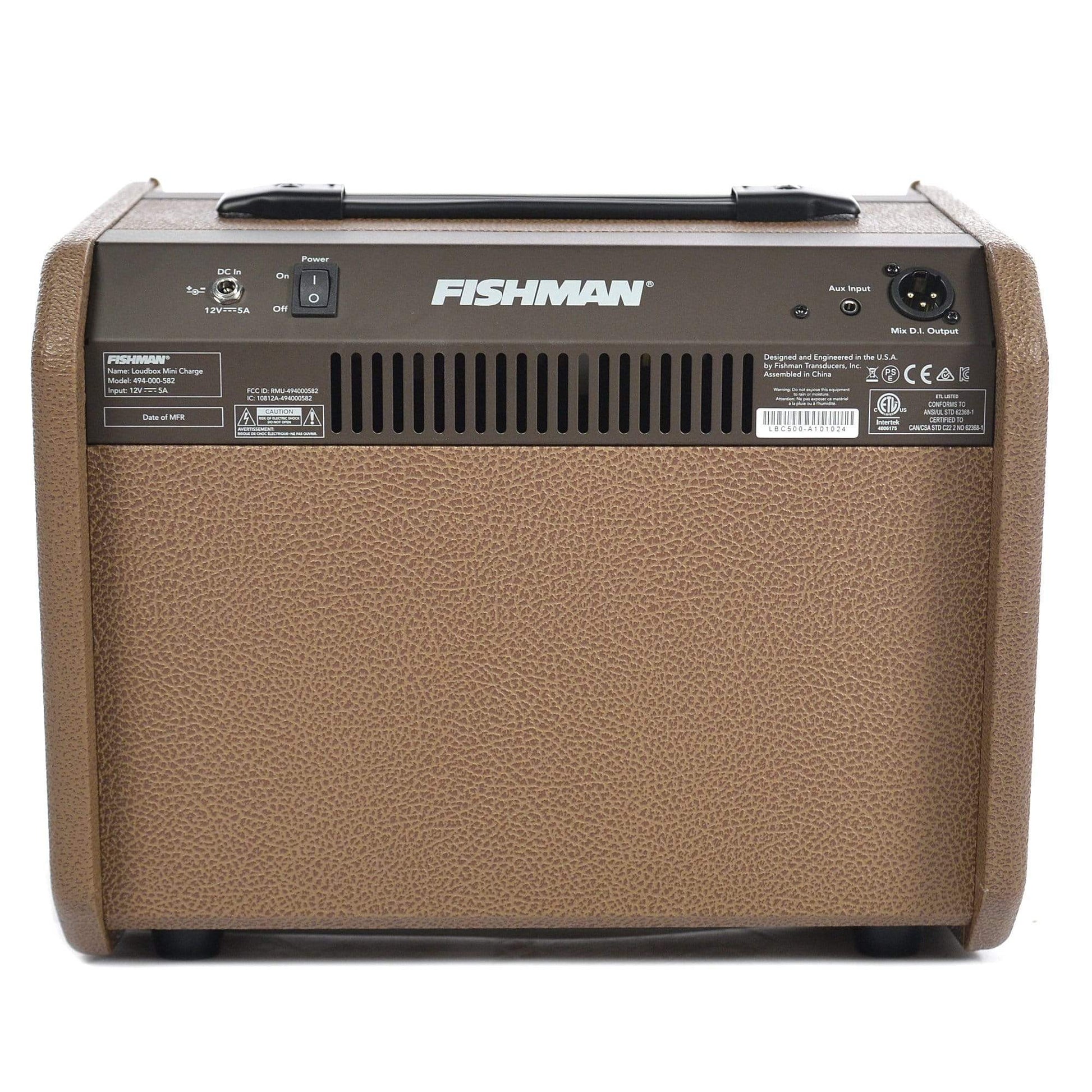 Fishman Loudbox Mini Charge 60 Watt Rechargeable Battery-Powered Acoustic Amplifier Amps / Acoustic Amps