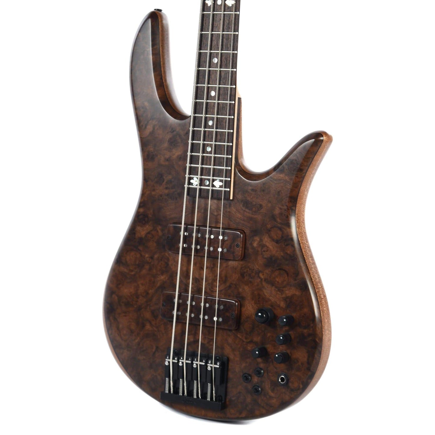 Fodera Monarch Deluxe 4 Walnut Burl Top Mahogany Body w/Rosewood Fingerboard Bass Guitars / 4-String