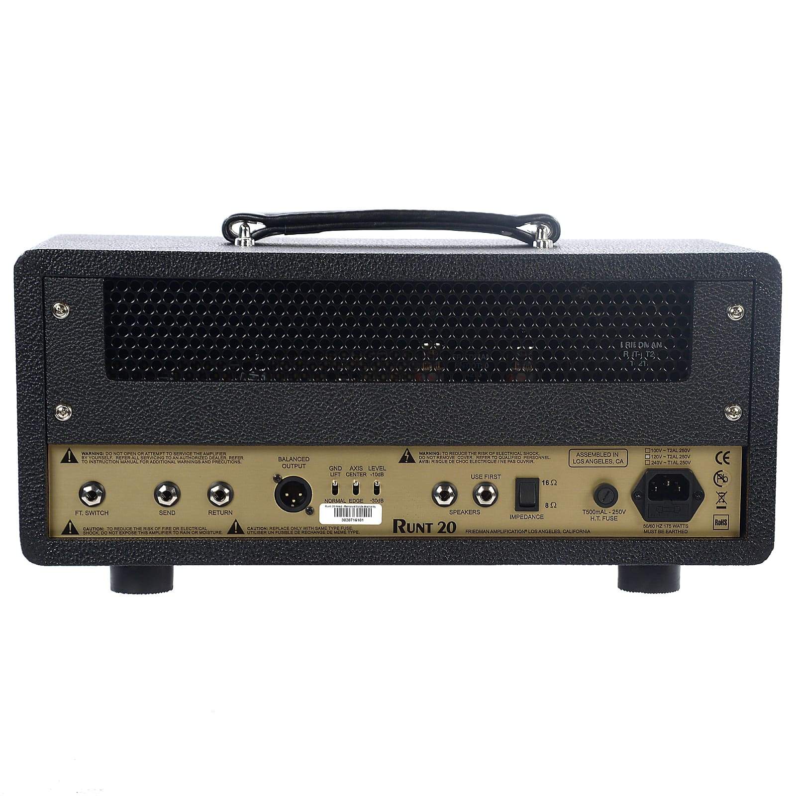 Friedman Runt 20 2 Channel 20W EL84 Head – Chicago Music Exchange