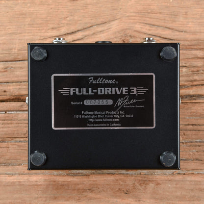 Fulltone Full-Drive 3 Overdrive Effects and Pedals / Overdrive and Boost