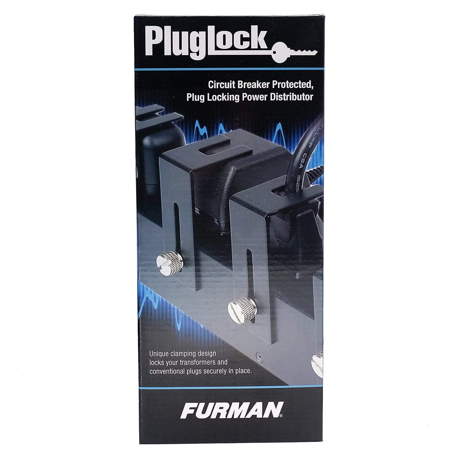 Furman PlugLock 5-Outlet Circuit-Breaker Protected Locking Outlet Strip Home Audio / Power Distribution and Conditioning