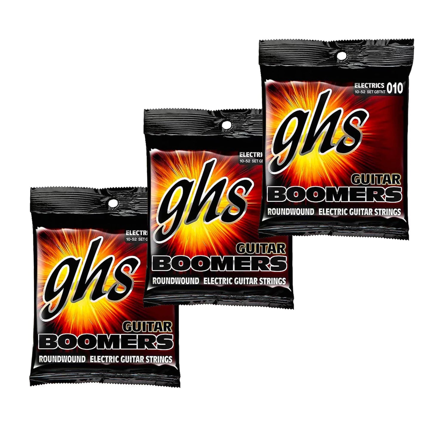 GHS GBTNT Boomers 10-52 3 Pack Bundle Accessories / Strings / Guitar Strings