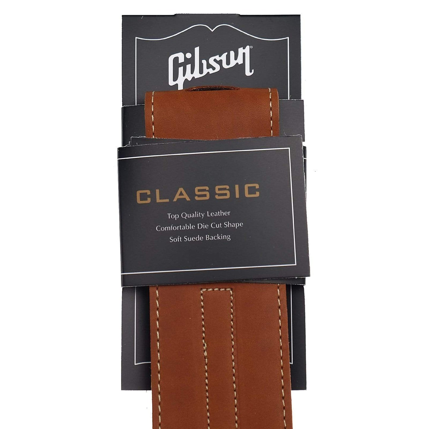 Gibson The Classic Leather Guitar Strap - Brown Accessories / Straps