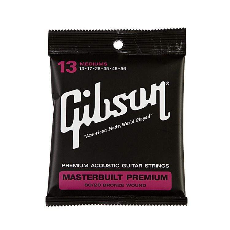 Gibson Gear Masterbuilt Premium 80/20 Bronze Acoustic Guitar Strings 13-56 Accessories / Strings / Guitar Strings