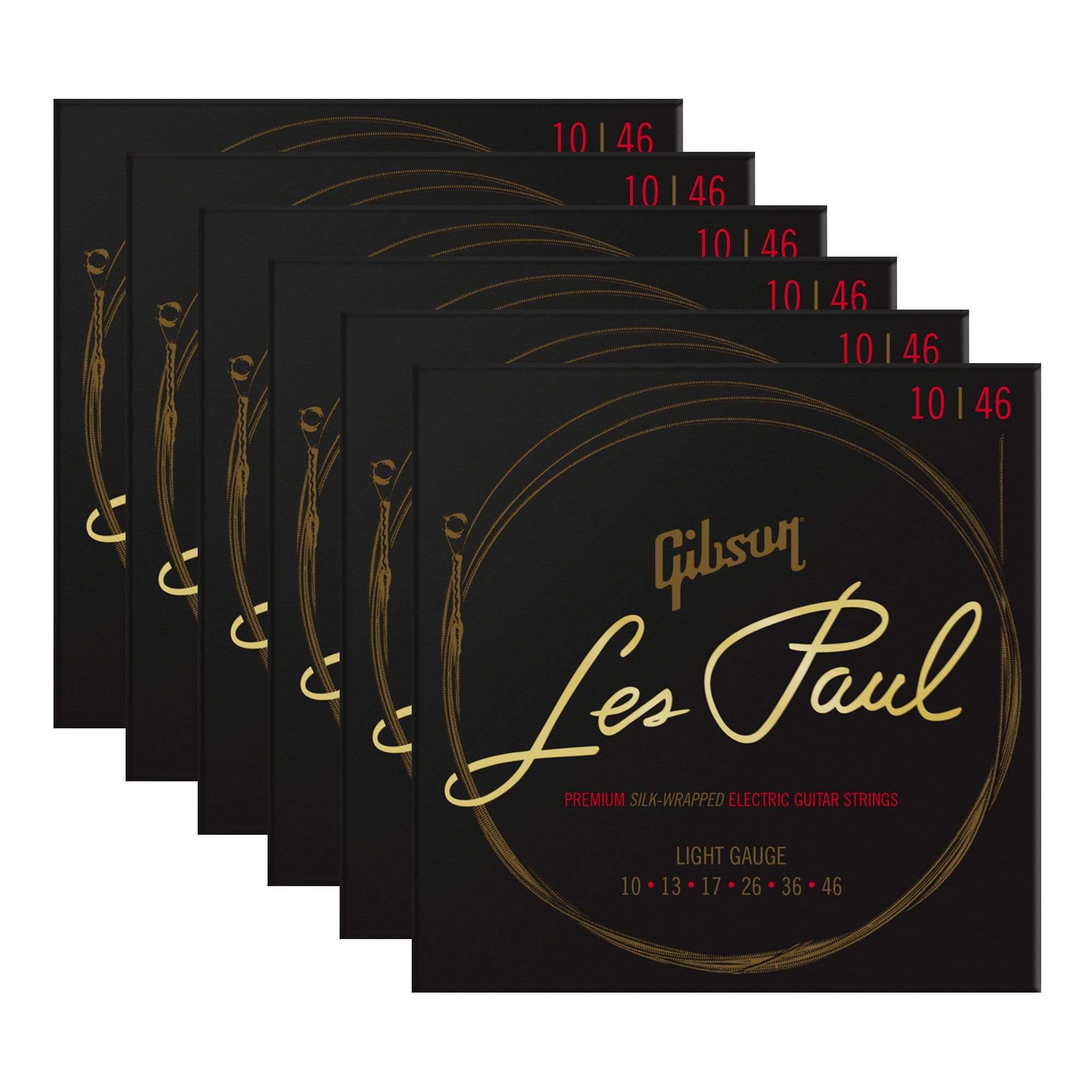 Gibson Les Paul Premium Electric Guitar Strings Light 6 Pack