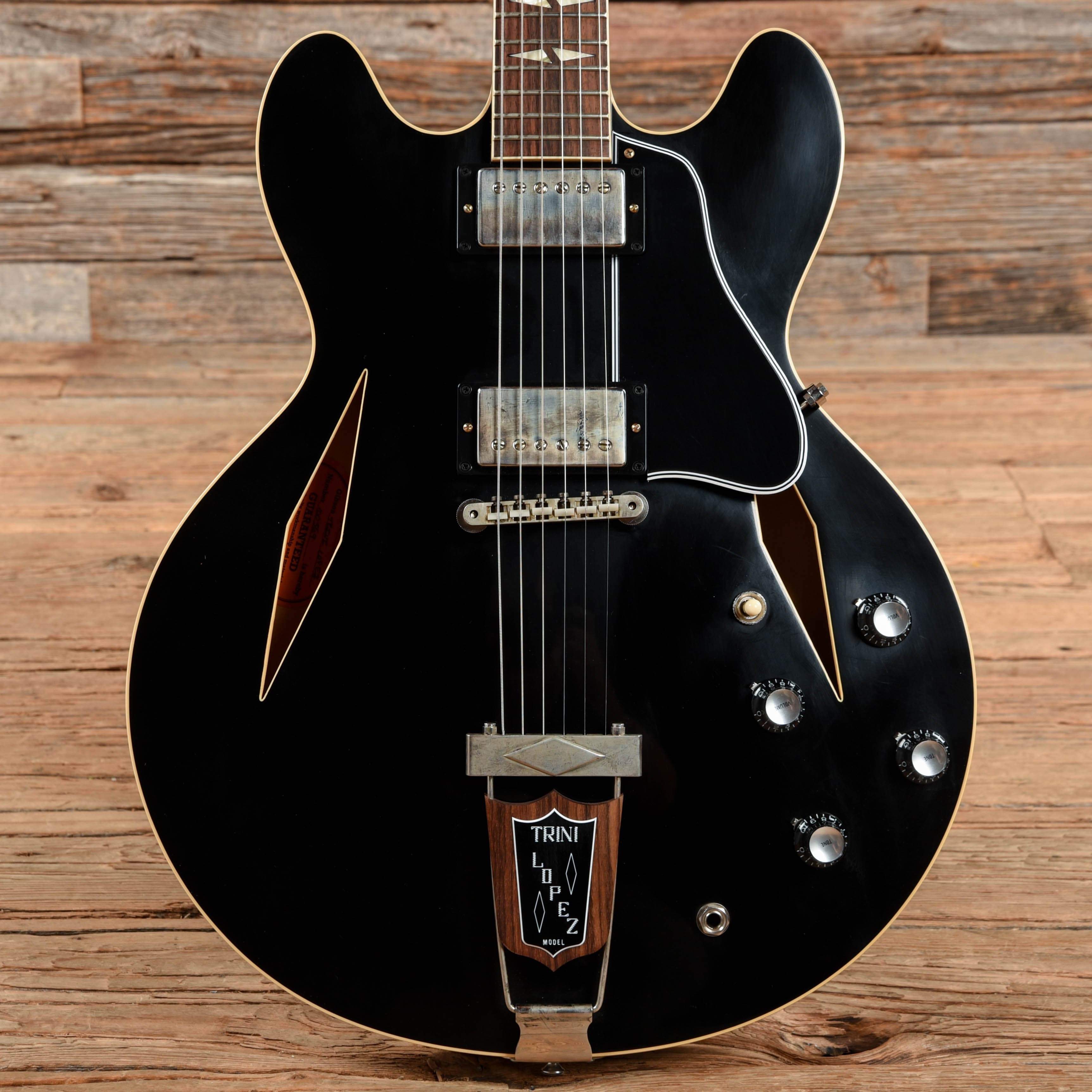 Gibson Custom 1964 Trini Lopez Standard Reissue Ebony VOS Electric Guitars / Semi-Hollow