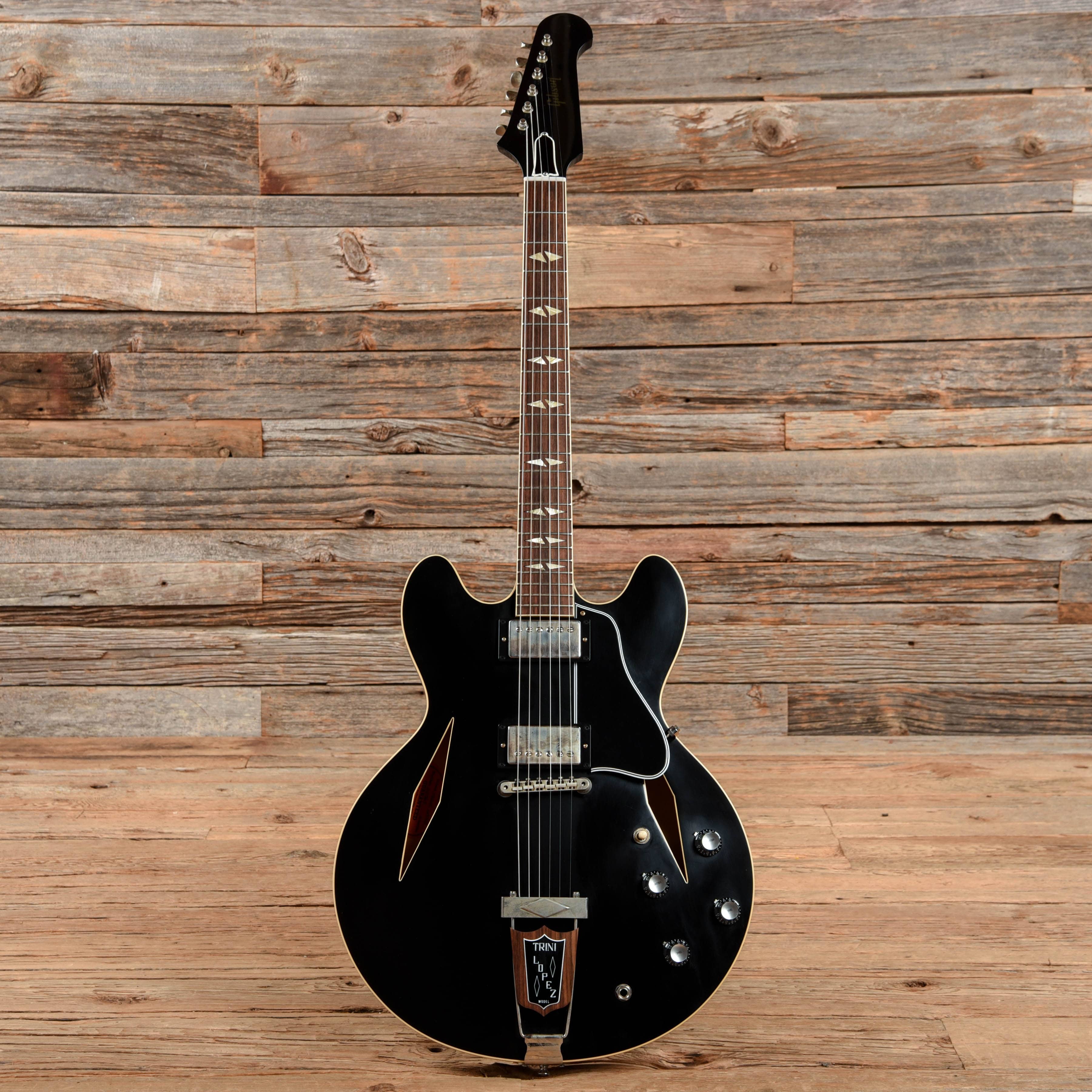 Gibson Custom 1964 Trini Lopez Standard Reissue Ebony VOS Electric Guitars / Semi-Hollow