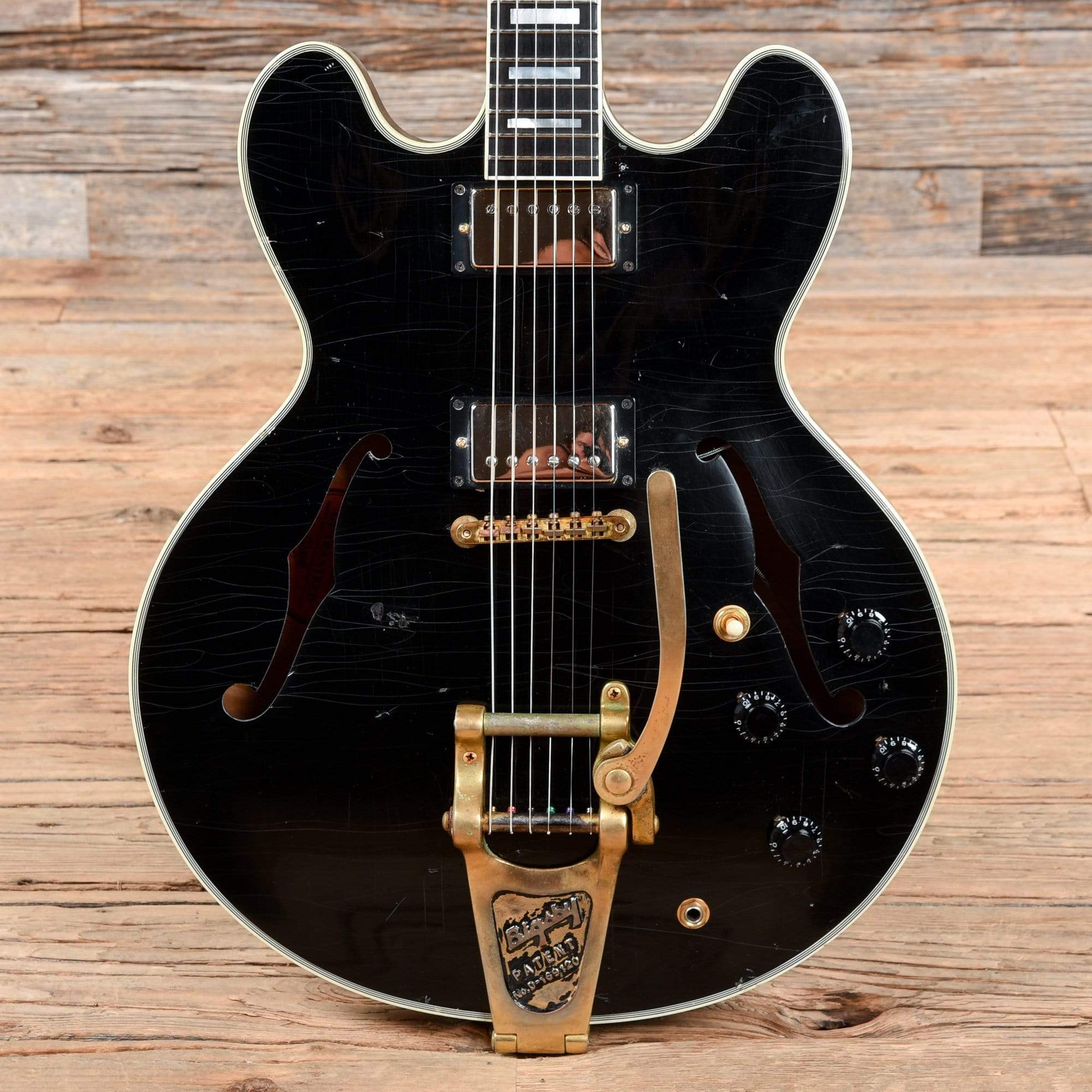 Gibson Custom Shop ES-355 Heavy Aged Black 2009 – Chicago Music Exchange