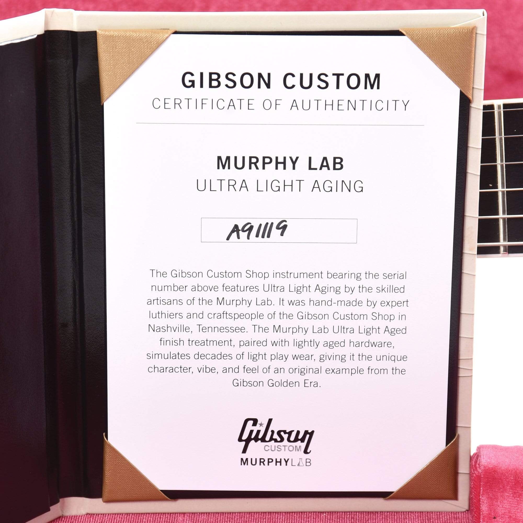 Gibson Custom Shop Murphy Lab 1959 ES-355 Reissue Ebony Ultra Light Aged w/Stop Bar Electric Guitars / Semi-Hollow