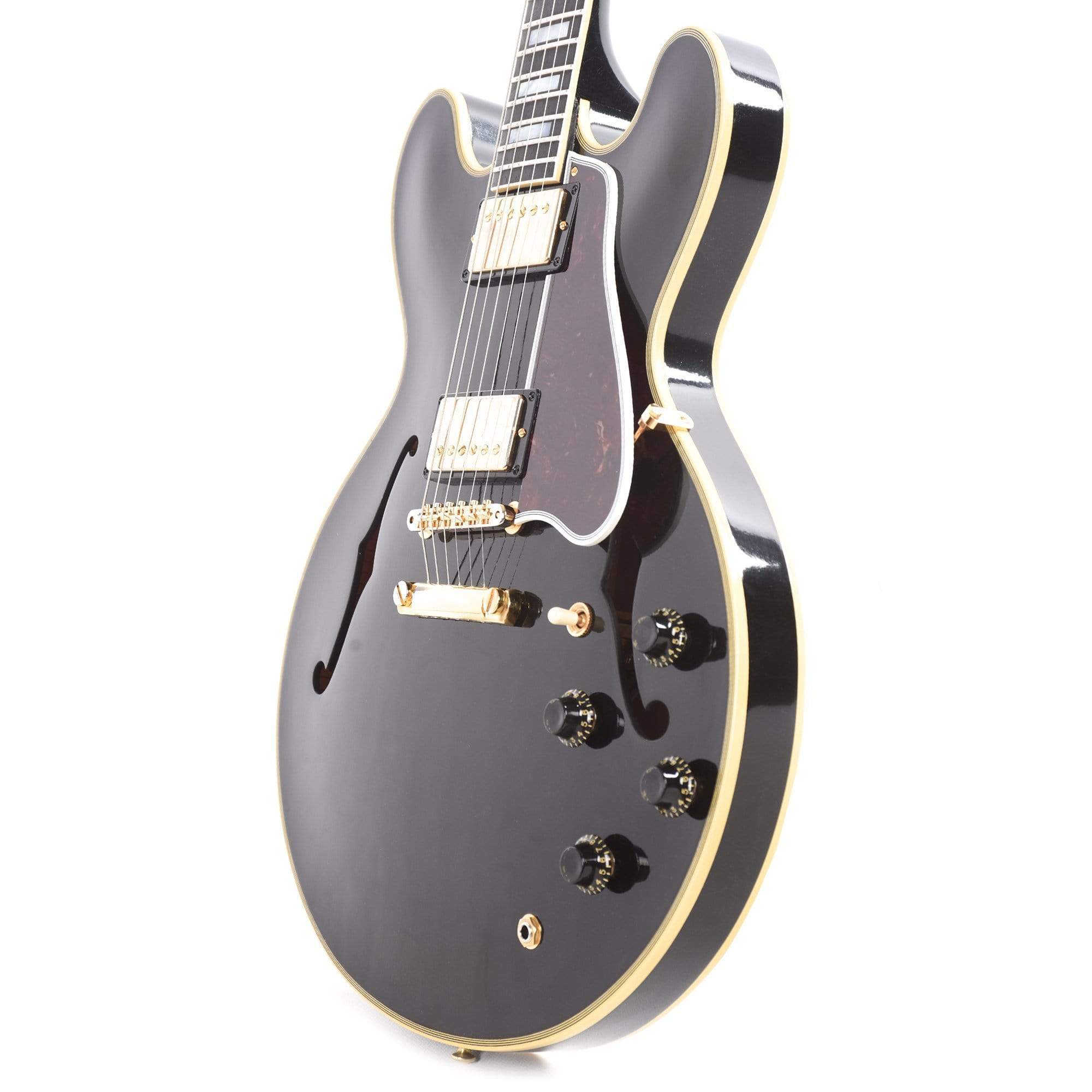 Gibson Custom Shop Murphy Lab 1959 ES-355 Reissue Ebony Ultra Light Aged w/Stop Bar Electric Guitars / Semi-Hollow