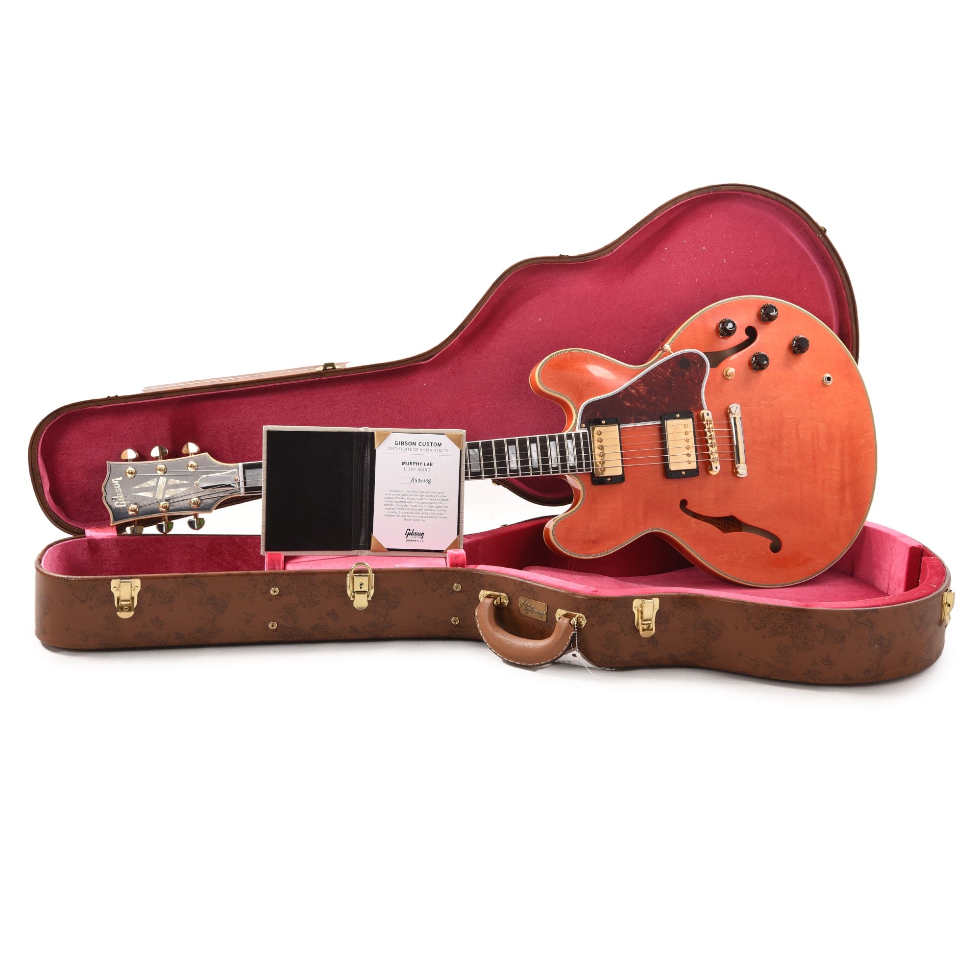 Gibson Custom Shop Murphy Lab 1959 ES-355 Reissue Stop Bar Watermelon Red Light Aged Electric Guitars / Semi-Hollow