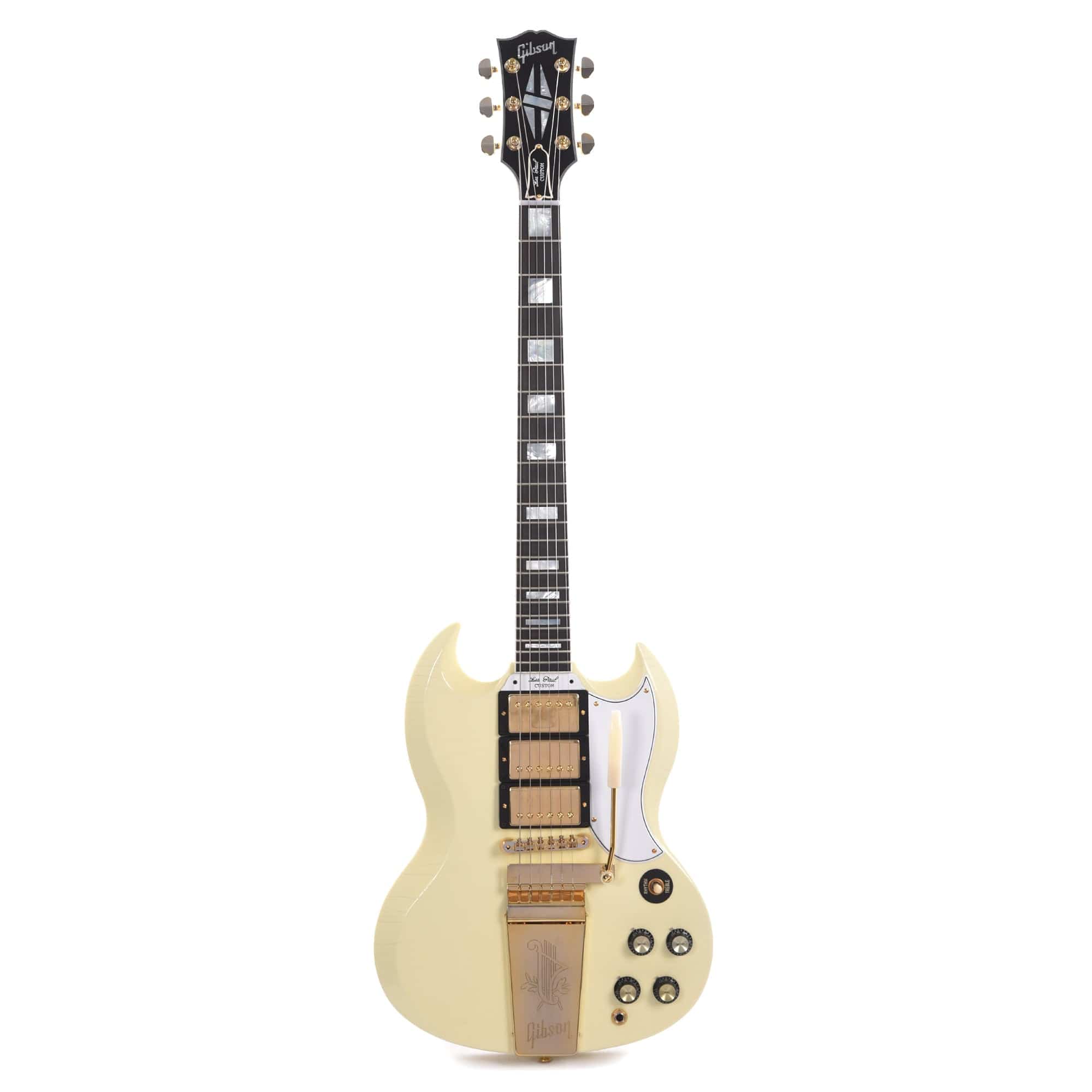 Gibson Custom Shop Murphy Lab 1963 Les Paul SG Custom Reissue 3-Pickup Classic White Ultra Light Aged w/Maestro Vibrola Electric Guitars / Semi-Hollow