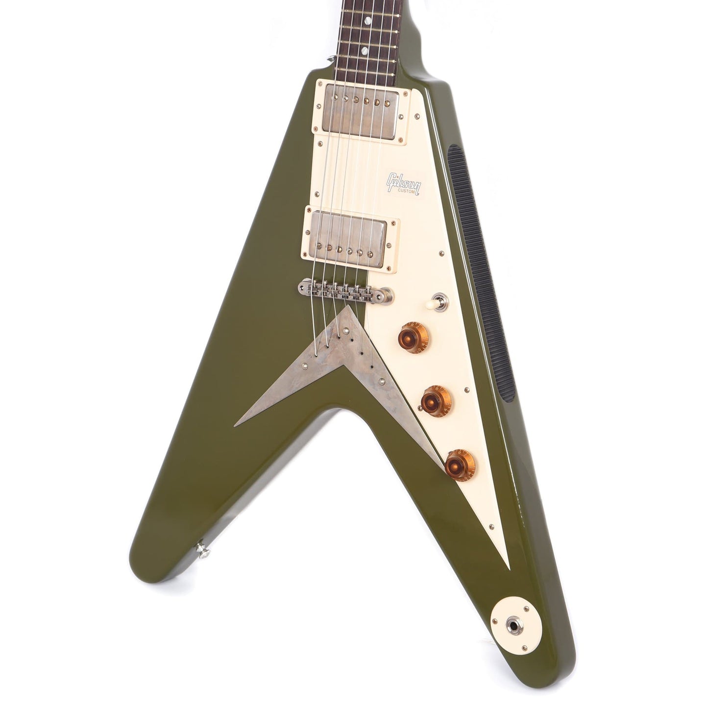 Gibson Custom 1959 Flying V Mahogany Olive Drab VOS Electric Guitars / Solid Body