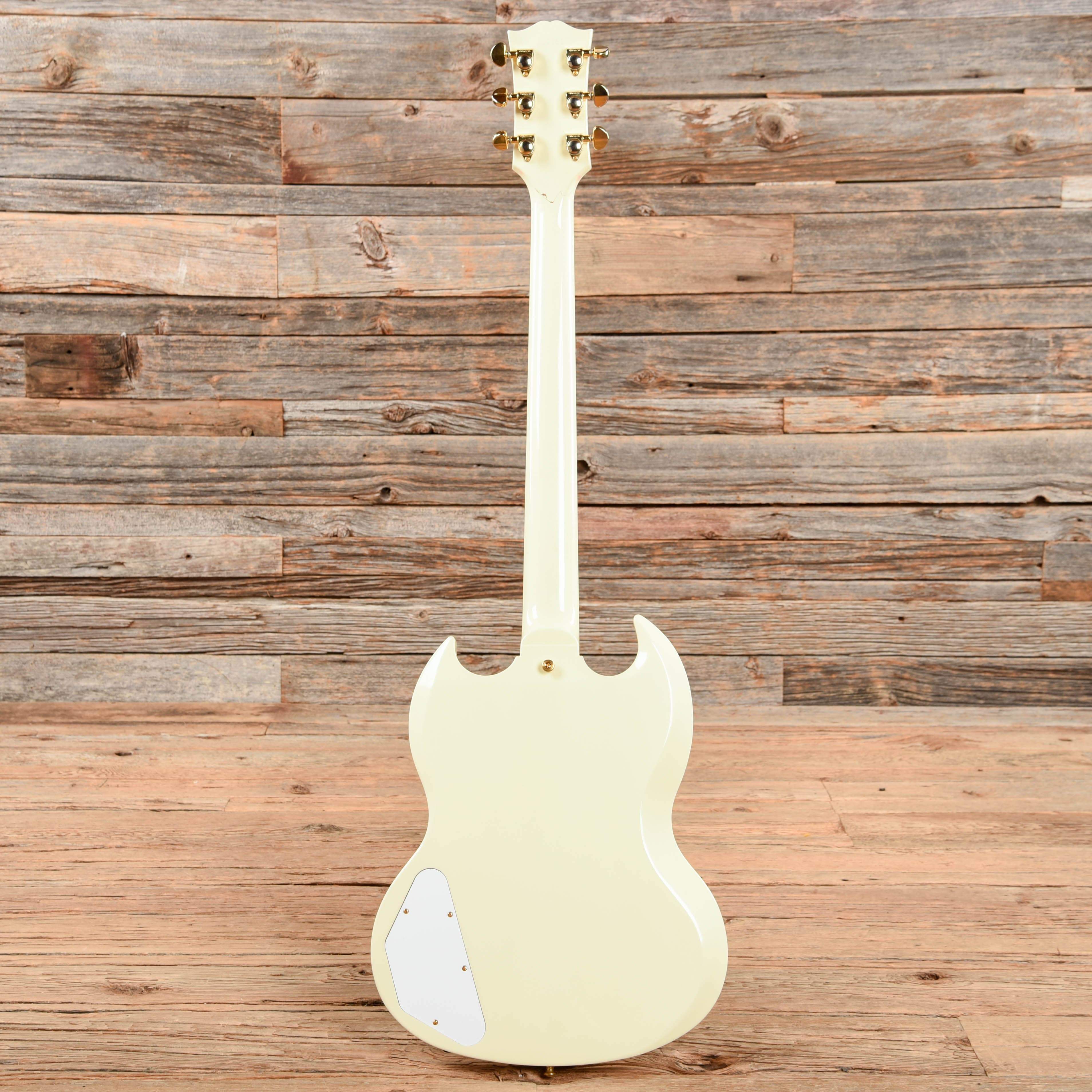 Gibson Custom 1963 Les Paul SG Custom Reissue w/Maestro Classic White VOS Electric Guitars / Solid Body