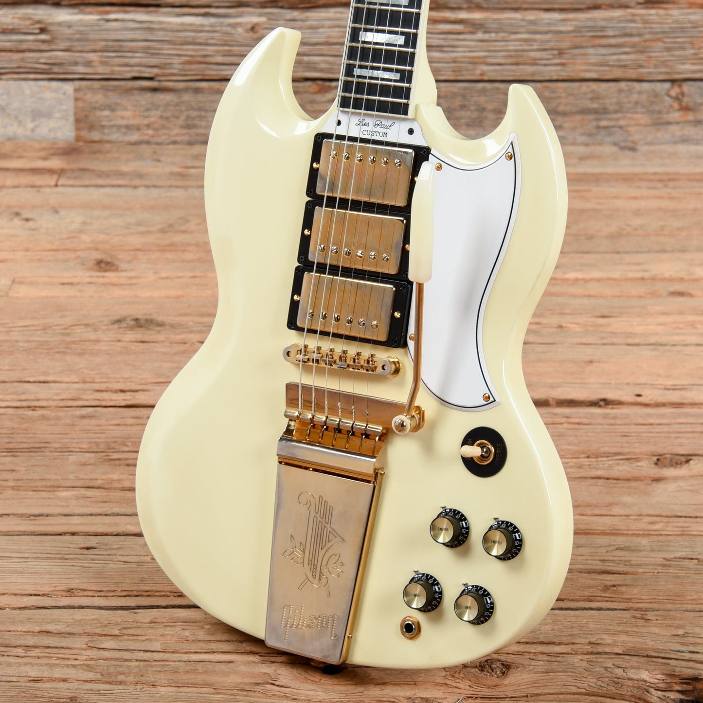 Gibson Custom 1963 Les Paul SG Custom Reissue with Maestro Vibrola Classic White 2020 Electric Guitars / Solid Body