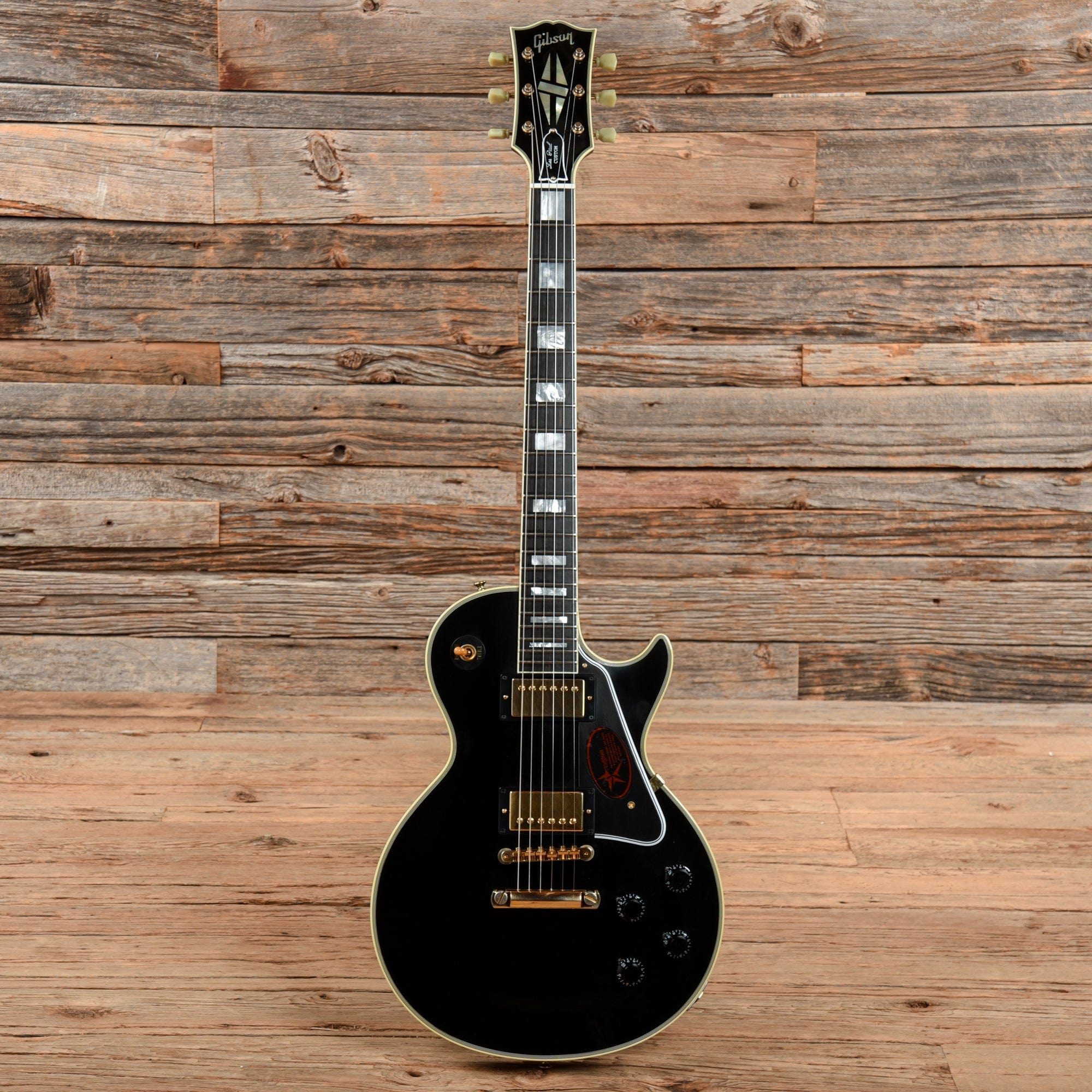 Gibson Custom '57 Les Paul Custom LPB7 Black Electric Guitars / Solid Body