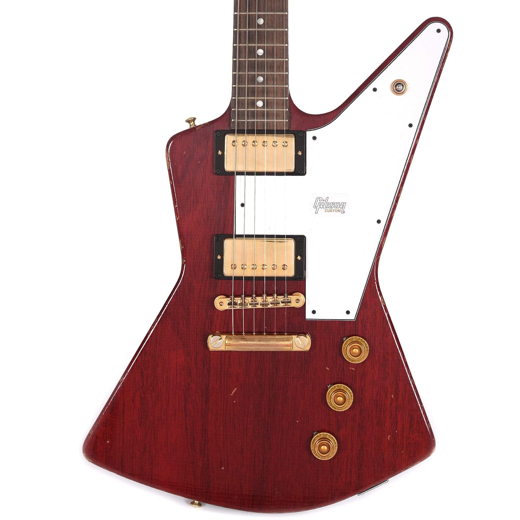 Gibson Custom '58 Mahogany Explorer Extra Cut Faded Cherry Heavy Aged –  Chicago Music Exchange