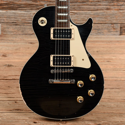 Gibson Custom '60 Les Paul Standard Reissue Aged Black w/ Gold Sparkle Binding 2015 Electric Guitars / Solid Body