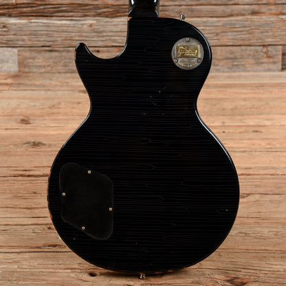 Gibson Custom '60 Les Paul Standard Reissue Aged Black w/ Gold Sparkle Binding 2015 Electric Guitars / Solid Body