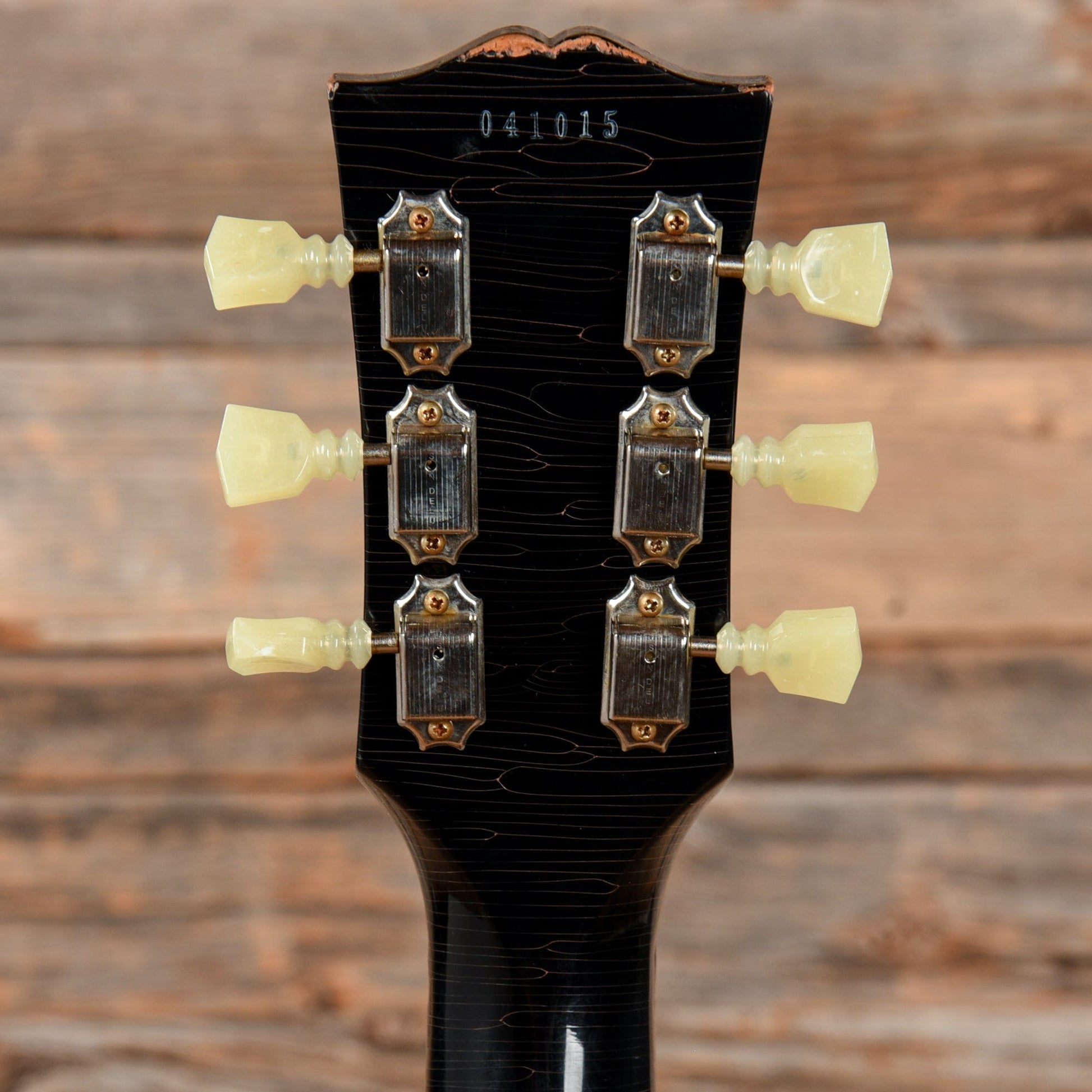 Gibson Custom '60 Les Paul Standard Reissue Aged Black w/ Gold Sparkle Binding 2015 Electric Guitars / Solid Body